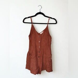 Lush Terracotta Sleeveless Romper